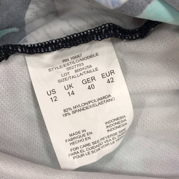 Swim Solutions Soft Blooms Keyhole Tankini Top - Picture 7 of 7